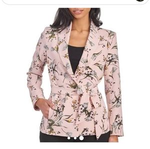Rachel Roy Blush Floral Tie-Waist Blazer 14